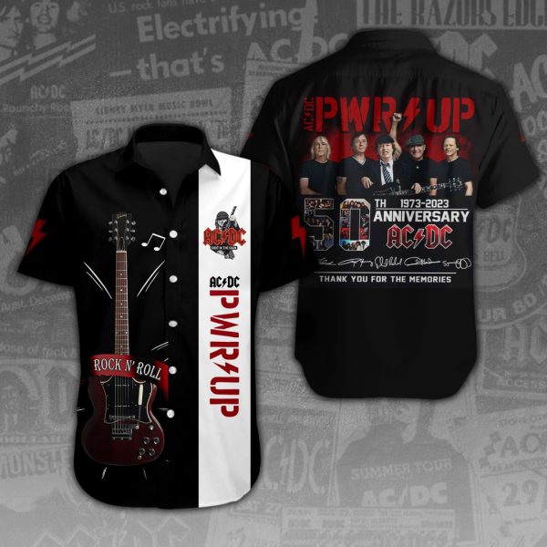 Rock Music Short Sleeve Dress Shirt - ANHNV 3499