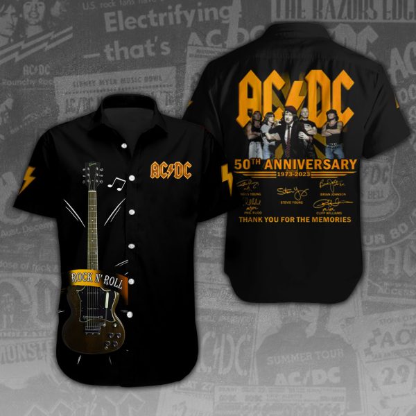Rock Music Short Sleeve Dress Shirt - ANHNV 3500