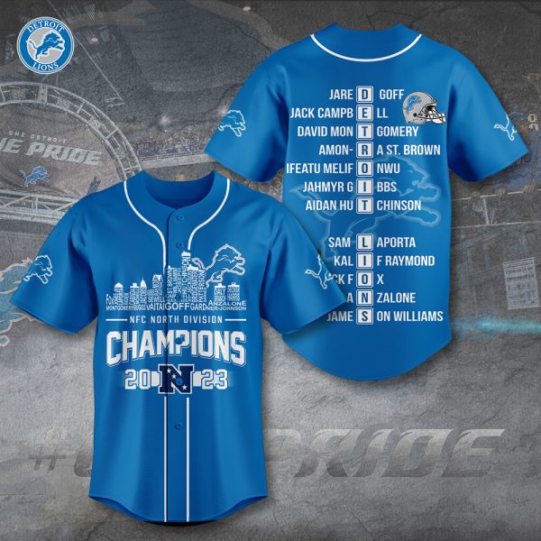 Detroit Lions Baseball Jersey - TANTN 3801