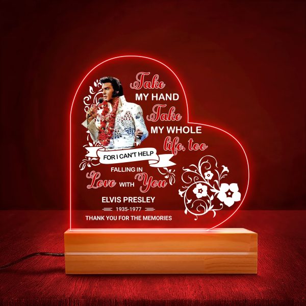 Elvis Presley Led Light with Wooden Base (7 Colors) - MAITM 5129