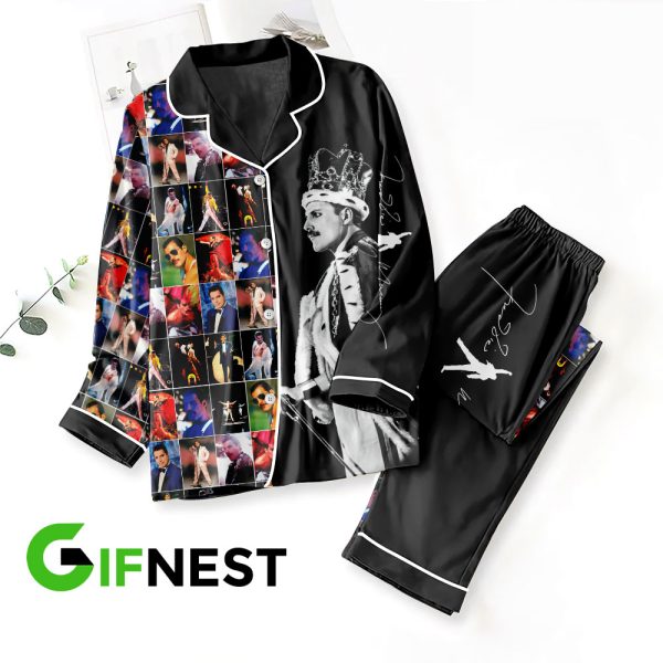 Freddie Mercury Button Down Pajamas Set - MAITM 5043