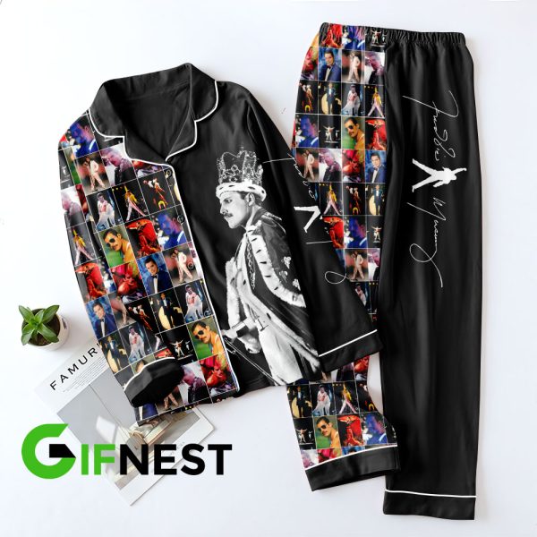 Freddie Mercury Button Down Pajamas Set - MAITM 5043