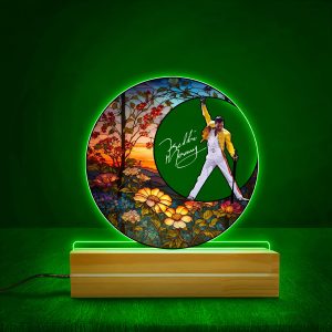 Freddie Mercury Led Light with Wooden Base (7 Colors) - MAITM 5167