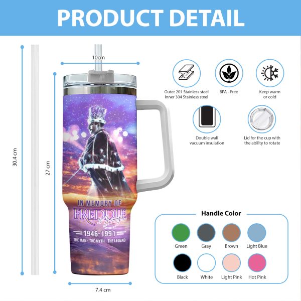 Freddie Mercury 40oz Stanley Tumbler - MAITM 5046