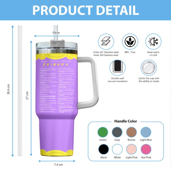 Personalized Friends 40oz Stanley Tumbler - VANDH 1899