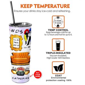 Personalized Friends Skinny Tumbler - VANDH 2020