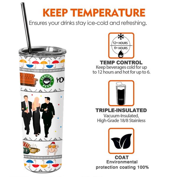 Personalized Friends Skinny Tumbler - VANDH 2055