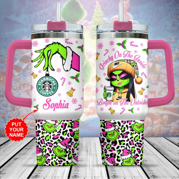 Personalized Grinch 40oz Stanley Tumbler - VANDH 1834