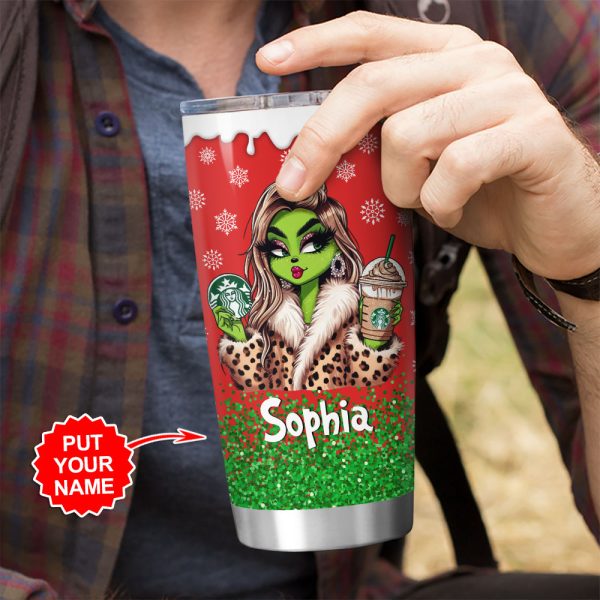 Personalized Grinch Tumbler Cup - VANDH 1868