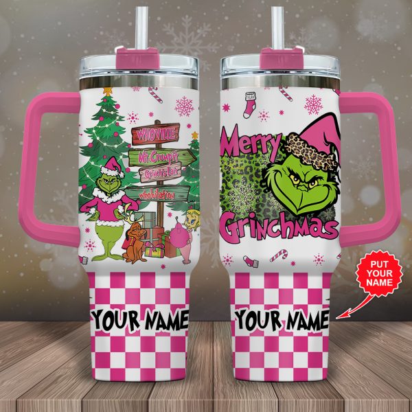 Personalized Grinch 40oz Stanley Tumbler - VANDH 1835
