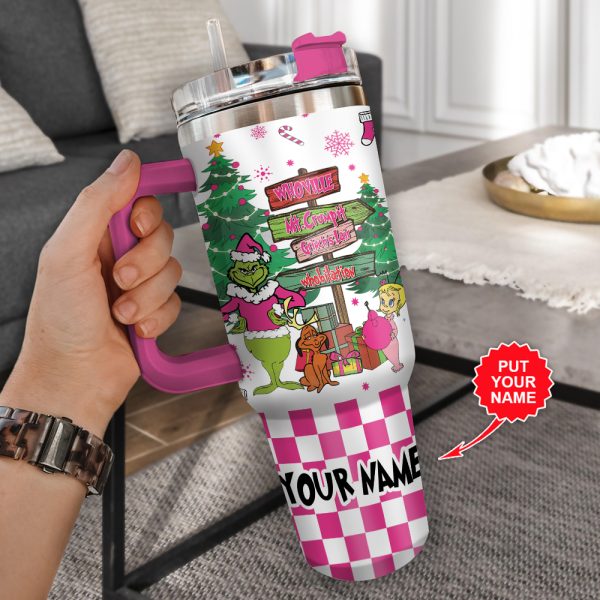 Personalized Grinch 40oz Stanley Tumbler - VANDH 1835