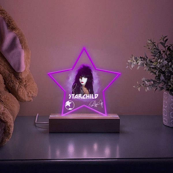 Kiss Band Led Light with Wooden Base (7 Colors) - MAITM 5091