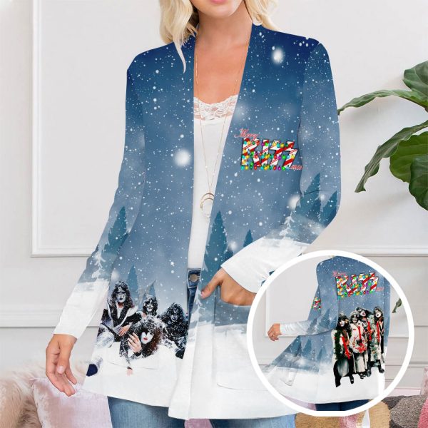Kiss Band Women's Patch Pocket Cardigan - MAITM 5031