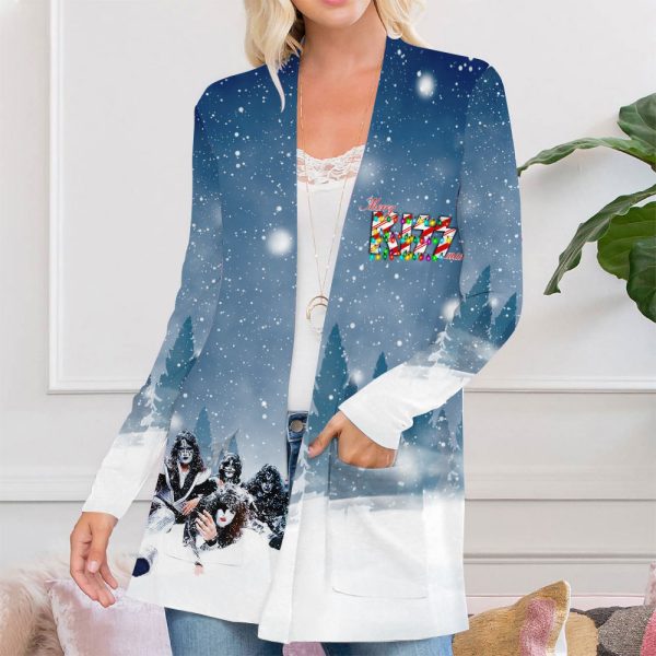 Kiss Band Women's Patch Pocket Cardigan - MAITM 5031