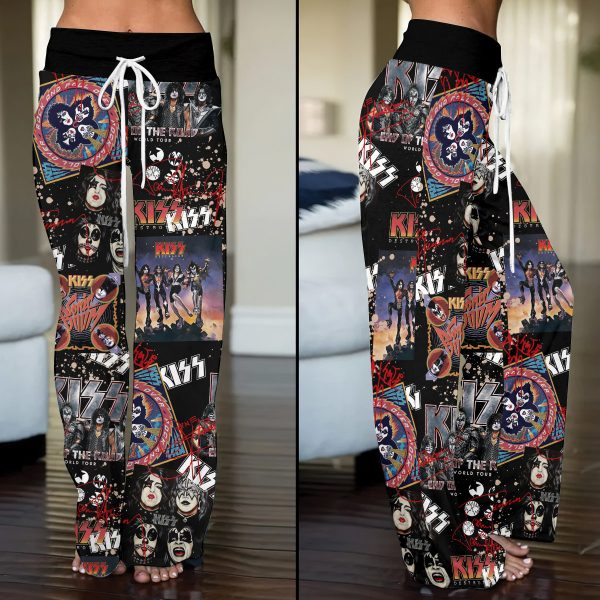 Kiss Band High-Waisted Straight-Leg Trousers - TANTN 3455