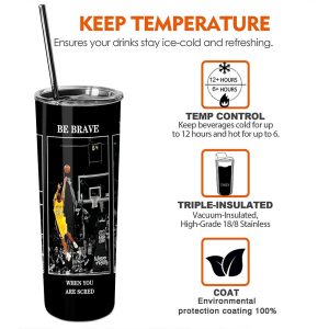 Kobe Bryant x Los Angeles Lakers Skinny Tumbler - VANDH 2015