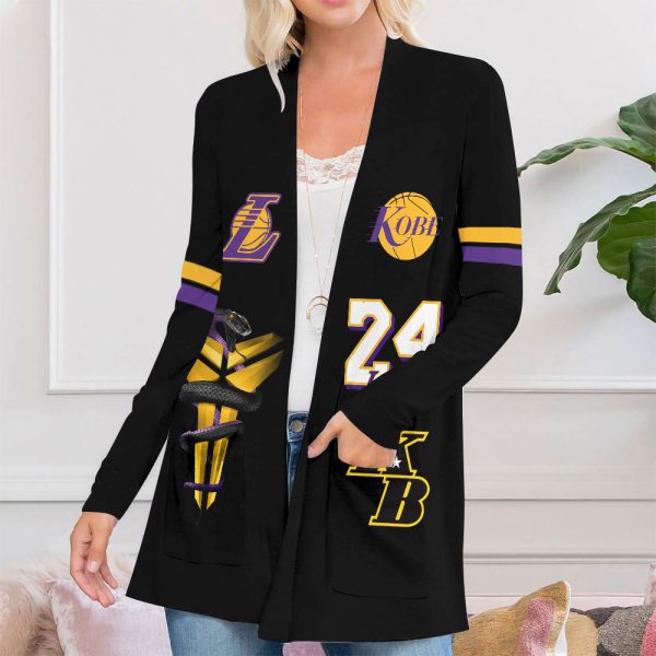Kobe Bryant x Los Angeles Lakers Women's Patch Pocket Cardigan - VANDH 1974