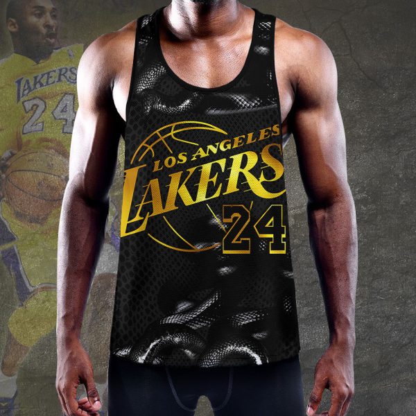 Kobe Bryant x Los Angeles Lakers Y-Back Muscle Tank Top - VANDH 1983