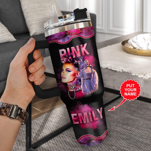 Personalized P!nk 40oz Stanley Tumbler - VANDH 1883