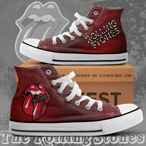 The Rolling Stones High Top Canvas Shoes - NGHIAVT 1229