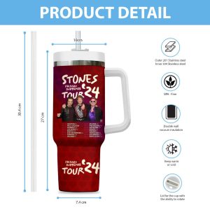 The Rolling Stones 40oz Stanley Tumbler - NGHIAVT 1224