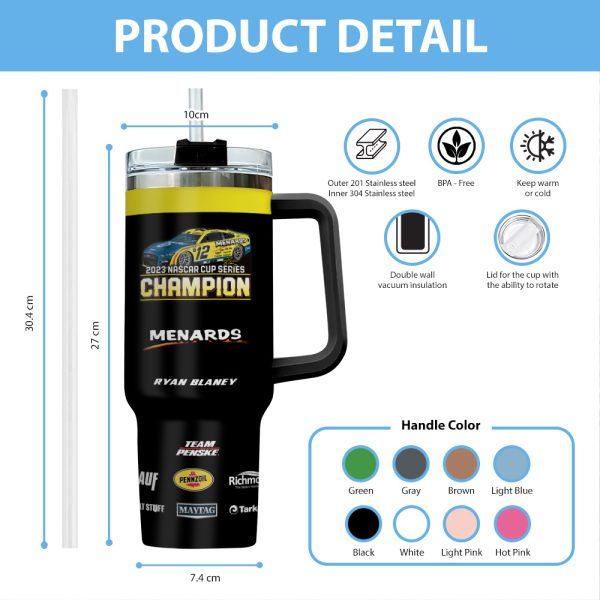Ryan Blaney x Team Penske 40oz Stanley Tumbler - TANTN 3758