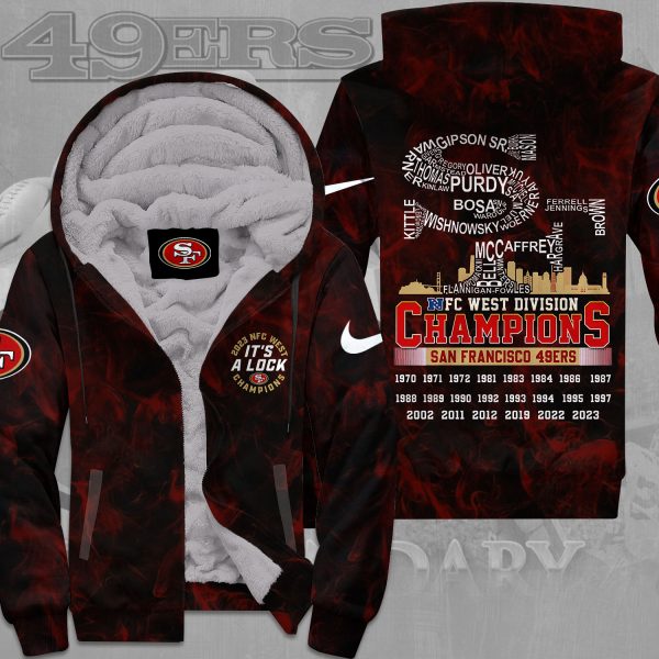 San Francisco 49ers 3D Fleece Zip Up Hoodie - MAITM 5293