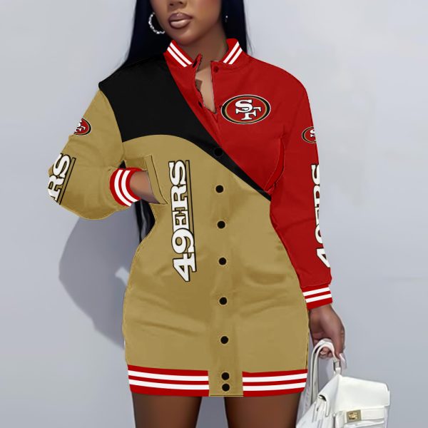 San Francisco 49ers 3D Women's Long Jersey - TANTN 3937