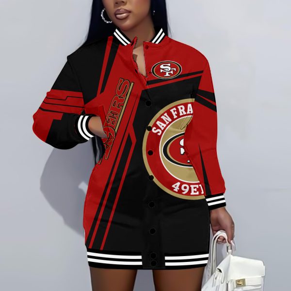 San Francisco 49ers 3D Women's Long Jersey - TANTN 3938