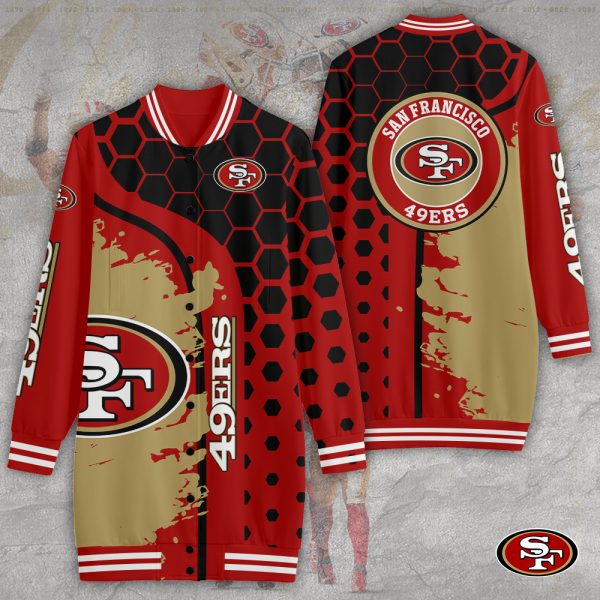 San Francisco 49ers 3D Women's Long Jersey - TANTN 3939