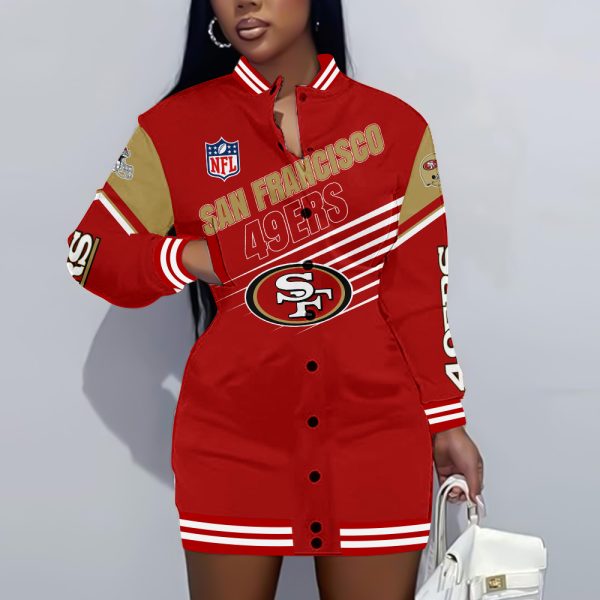 San Francisco 49ers 3D Women's Long Jersey - TANTN 3940