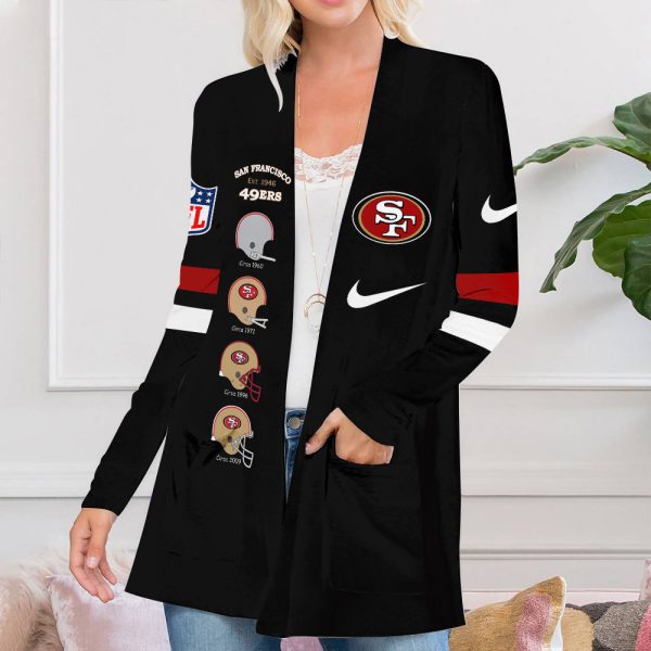 San Francisco 49ers Women’s Patch Pocket Cardigan – TANTN 3814
