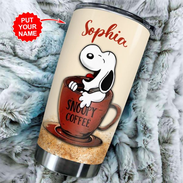 Personalized Snoopy x Coffee Tumbler Cup - VANDH 1947
