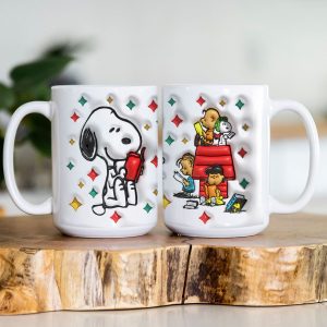 Snoopy x Reading White Ceramic Mug - VANDH 1997