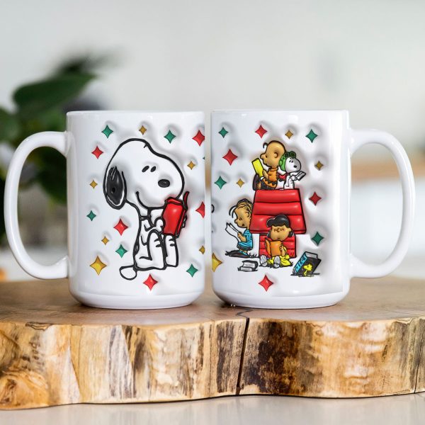 Snoopy x Reading White Ceramic Mug - VANDH 1997