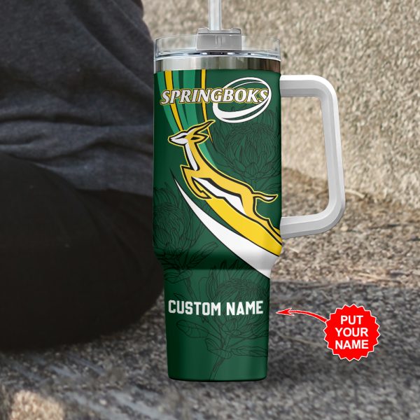 Personalized South Africa National Rugby Union Team Springboks 40oz Stanley Tumbler - VANDH 1878