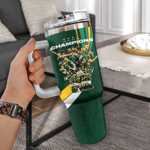 Personalized South Africa National Rugby Union Team Springboks 40oz Stanley Tumbler - VANDH 1878