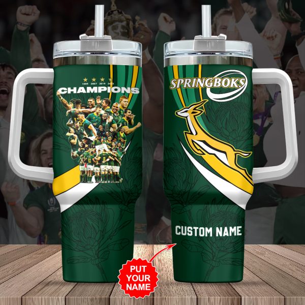 Personalized South Africa National Rugby Union Team Springboks 40oz Stanley Tumbler - VANDH 1878