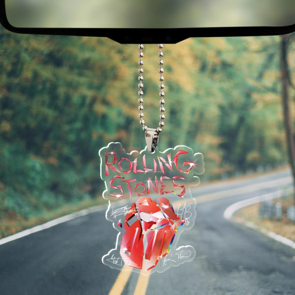 The Rolling Stones Custom shape Clear 1-sided Acrylic Car Ornament - TANTN 3781