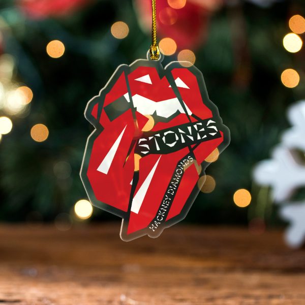 The Rolling Stones Custom Shape Clear 1-sided Acrylic Ornament - TANTN 3475.1