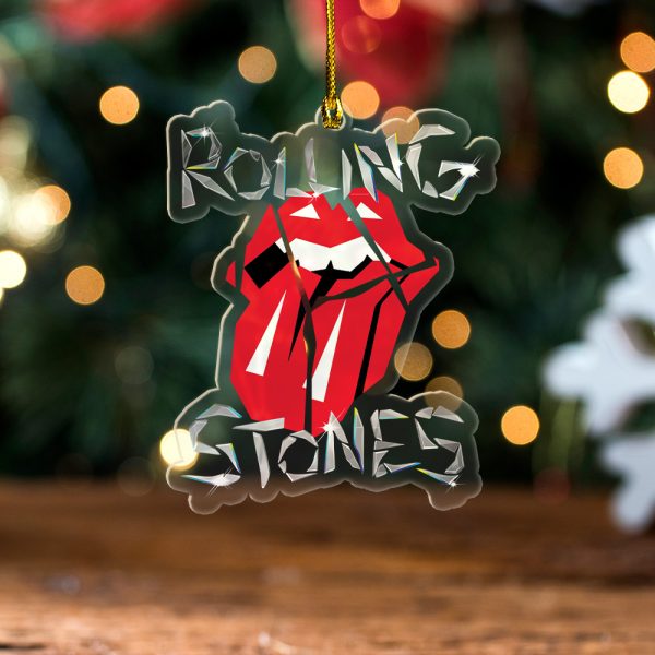 The Rolling Stones Custom Shape Clear 1-sided Acrylic Ornament - TANTN 3475.2
