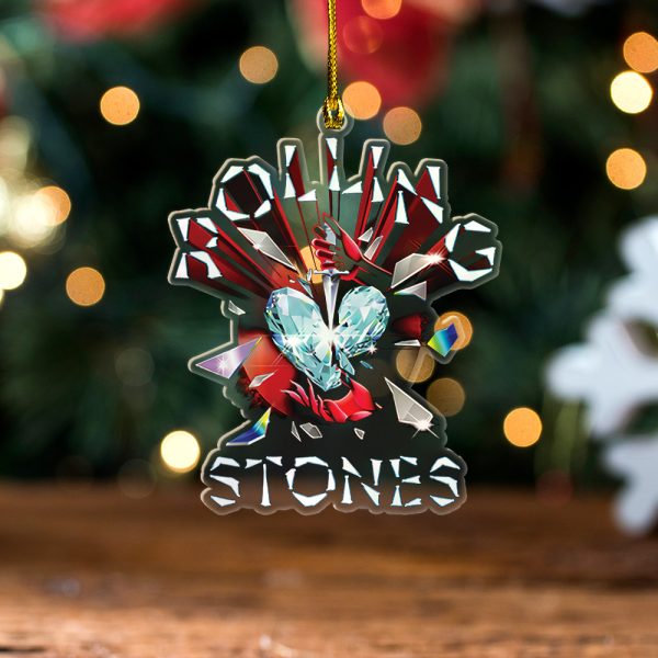 The Rolling Stones Custom Shape Clear 1-sided Acrylic Ornament - TANTN 3475.3