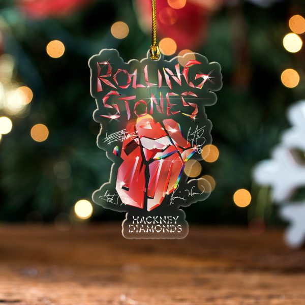 The Rolling Stones Custom Shape Clear 1-sided Acrylic Ornament - TANTN 3475.5