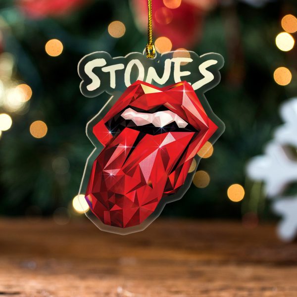 The Rolling Stones Custom Shape Clear 1-sided Acrylic Ornament - TANTN 3475.6