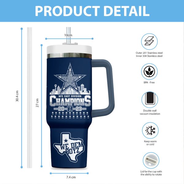 Personalized Dallas Cowboys 40oz Stanley Tumbler - VANDH 2177