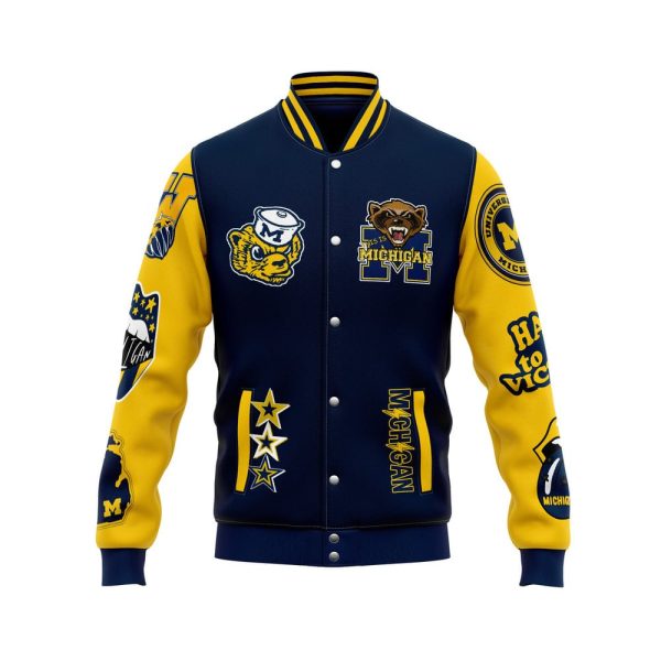 Michigan Wolverines Hockey Varsity Jacket - ANHNV 3562
