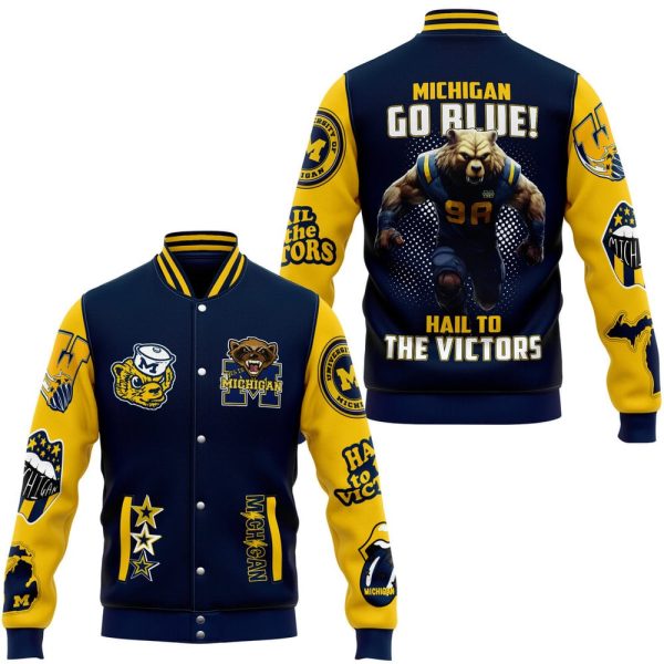 Michigan Wolverines Hockey Varsity Jacket - ANHNV 3562