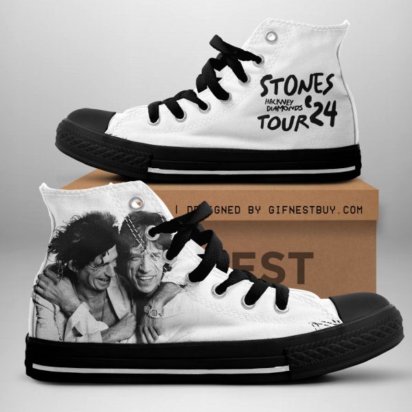 The Rolling Stones High Top Canvas Shoes - ANHNV 3623