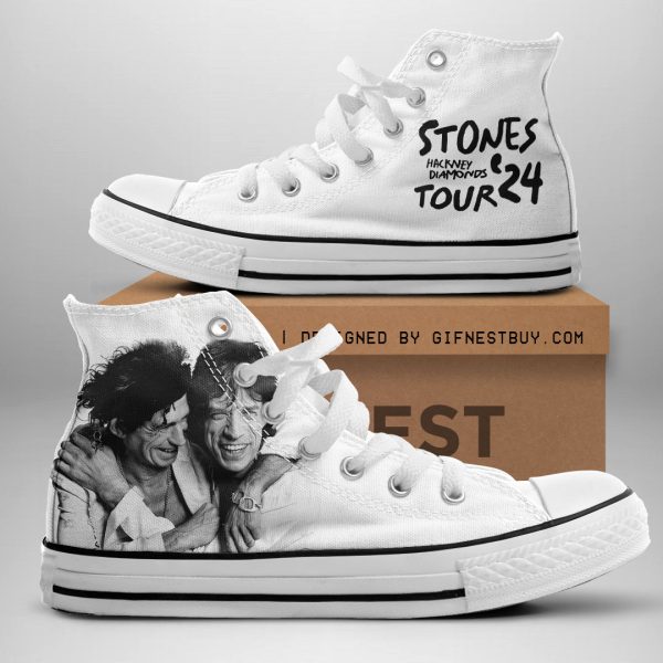 The Rolling Stones High Top Canvas Shoes - ANHNV 3623