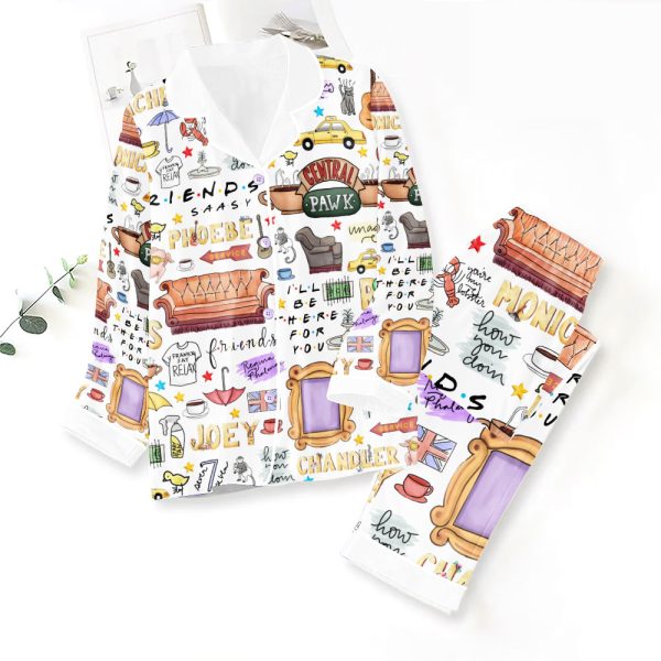 Friends Button Down Pajamas Set – ANHNV 3624